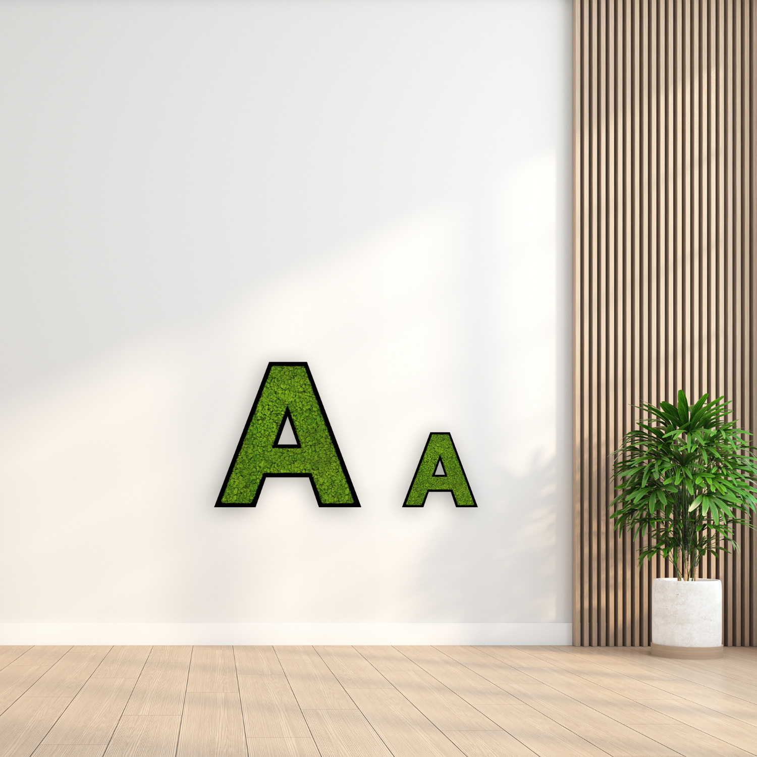 Moos Buchstaben Schwarz