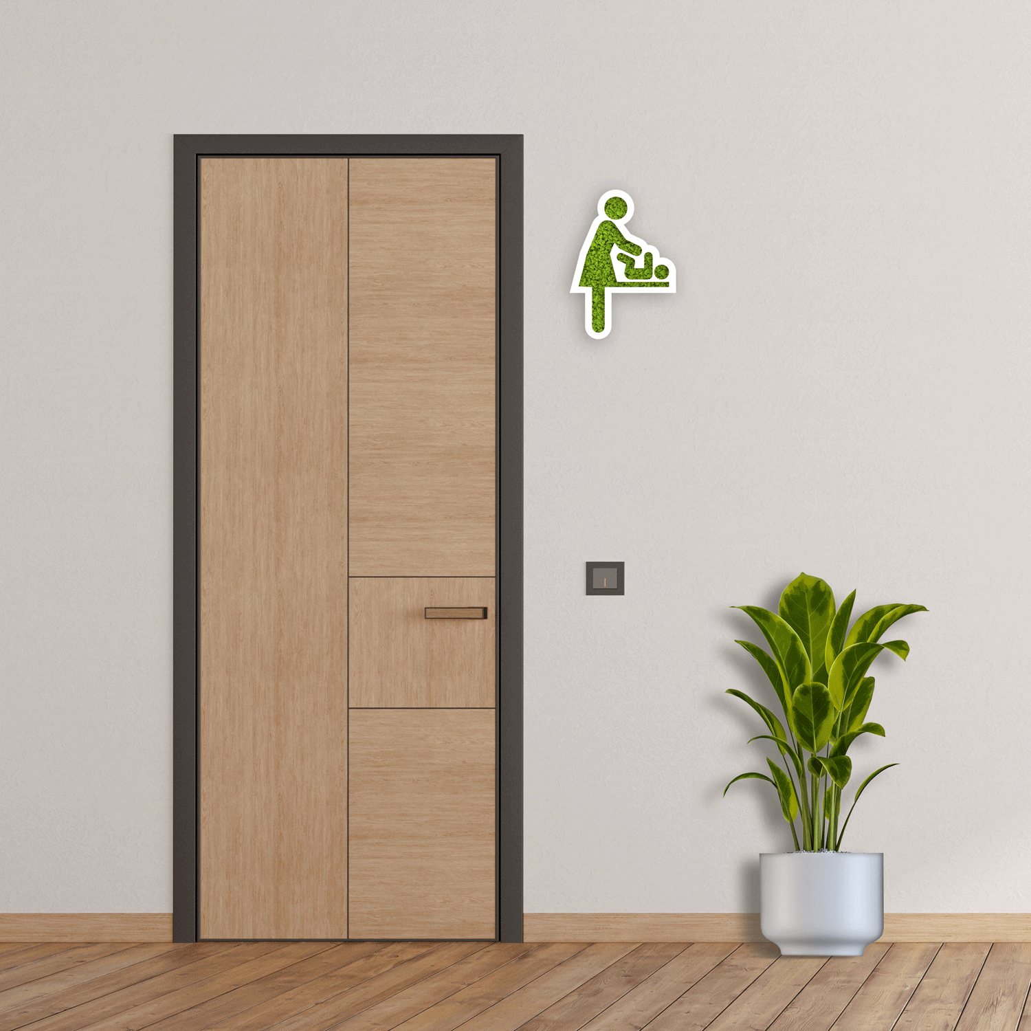 Moos WC-Schild Mutter am Wickeltisch