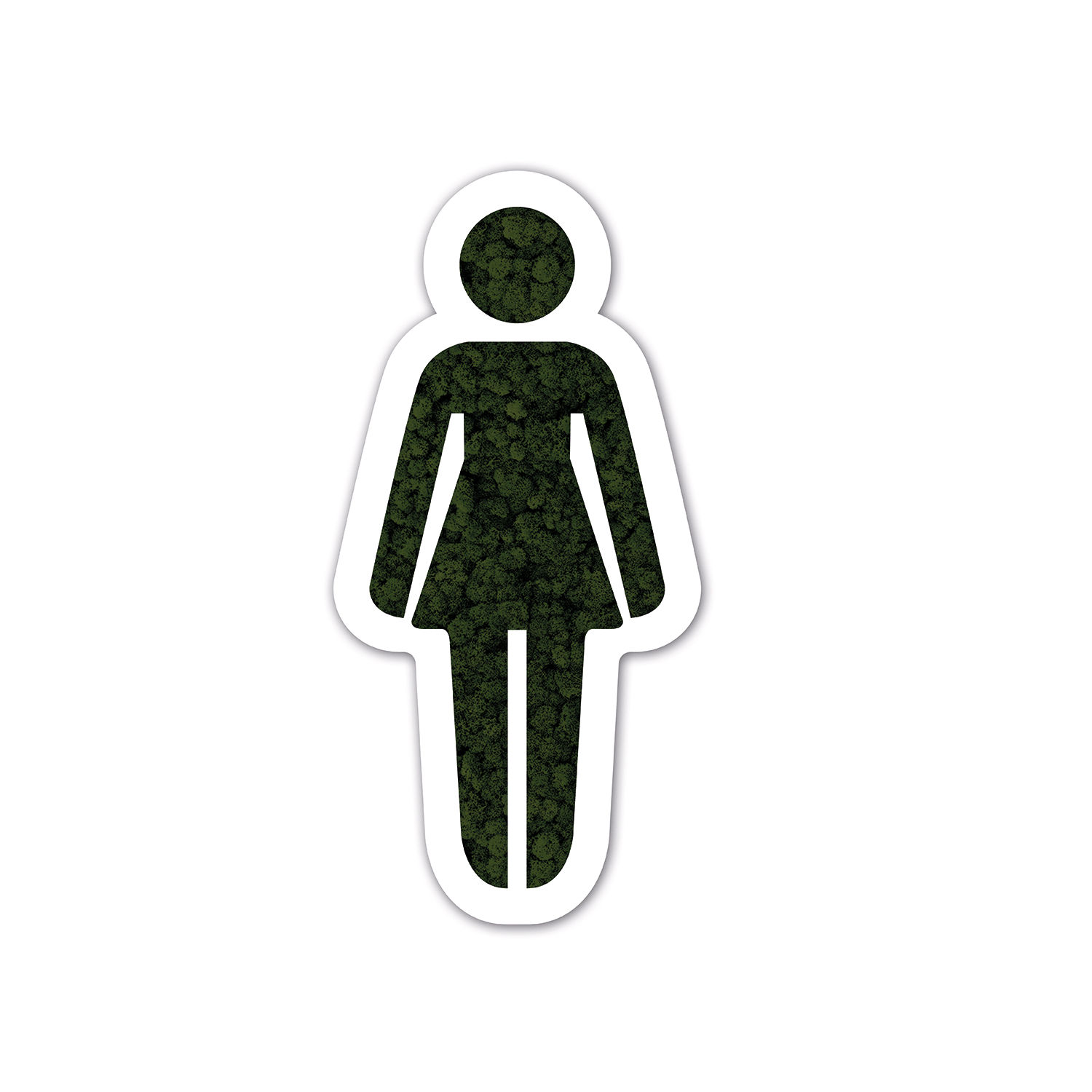 Moos WC-Schild Frau