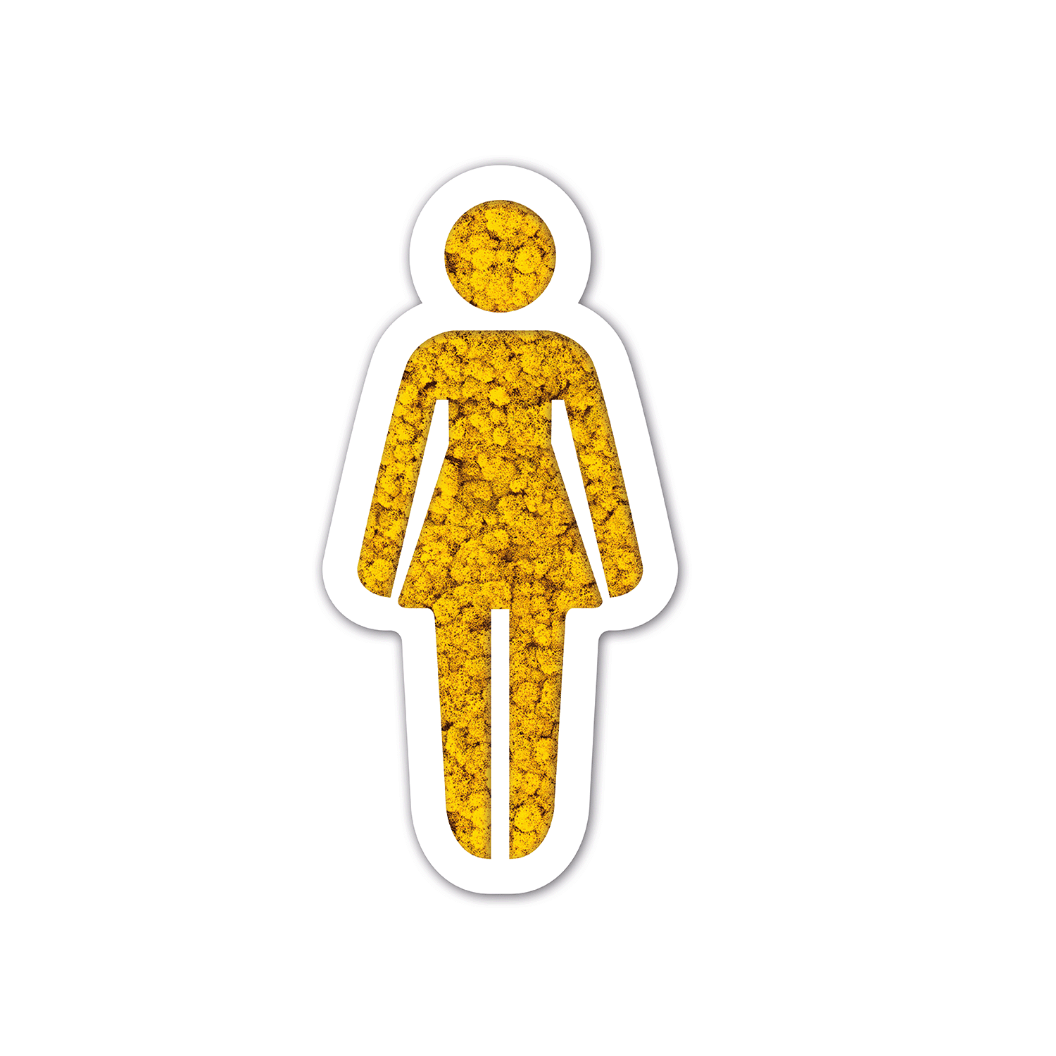 Moos WC-Schild Frau