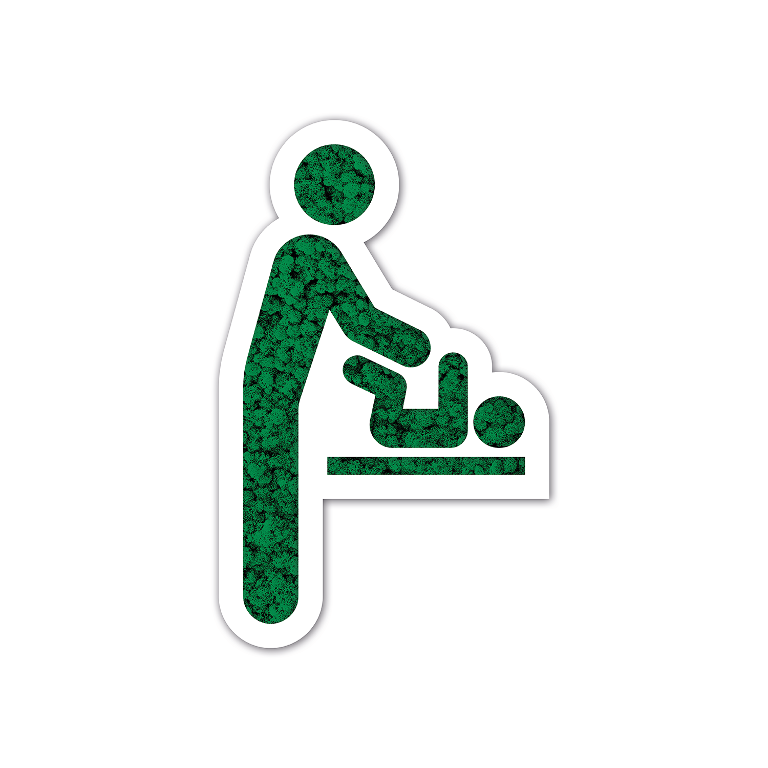Moos WC-Schild Vater am Wickeltisch