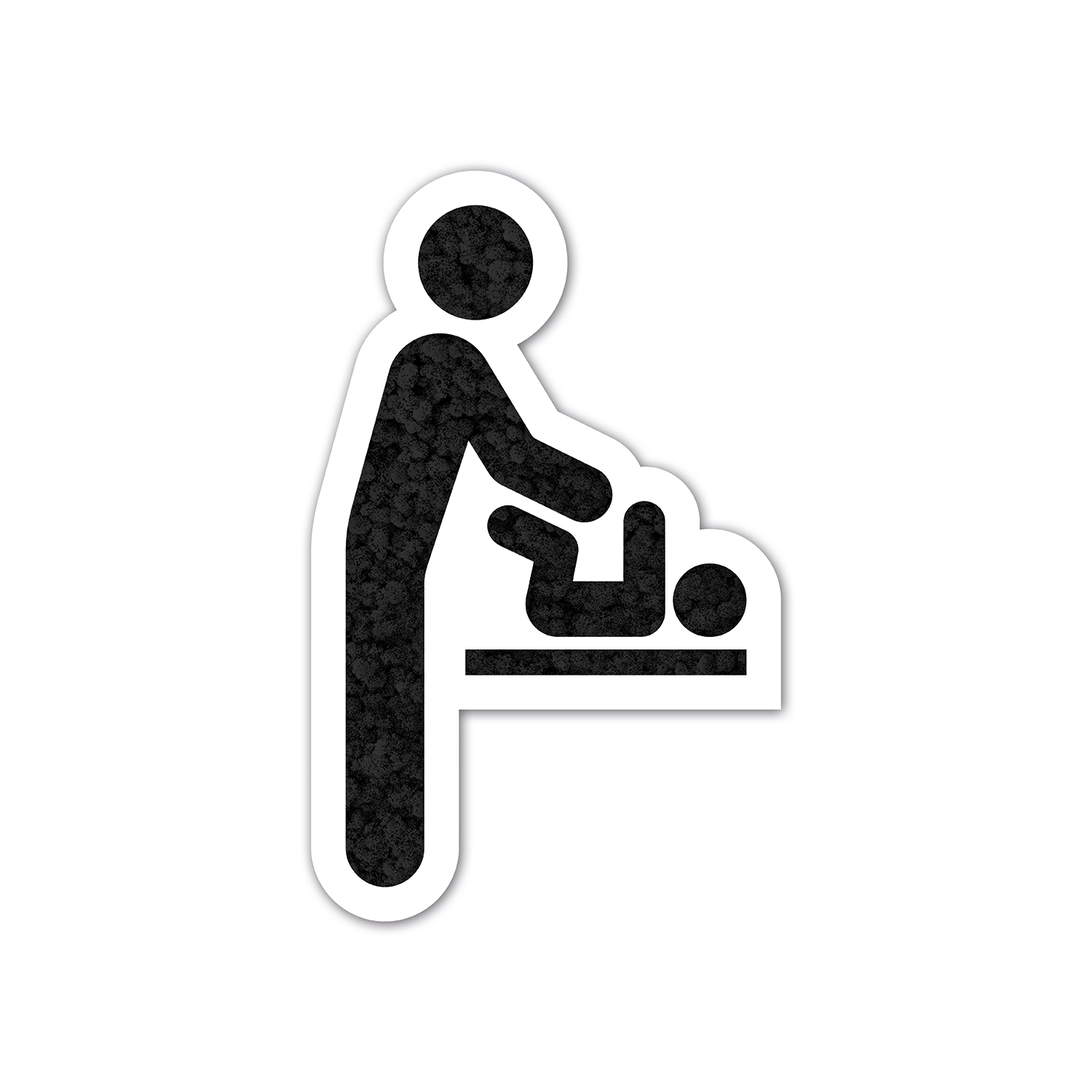 Moos WC-Schild Vater am Wickeltisch