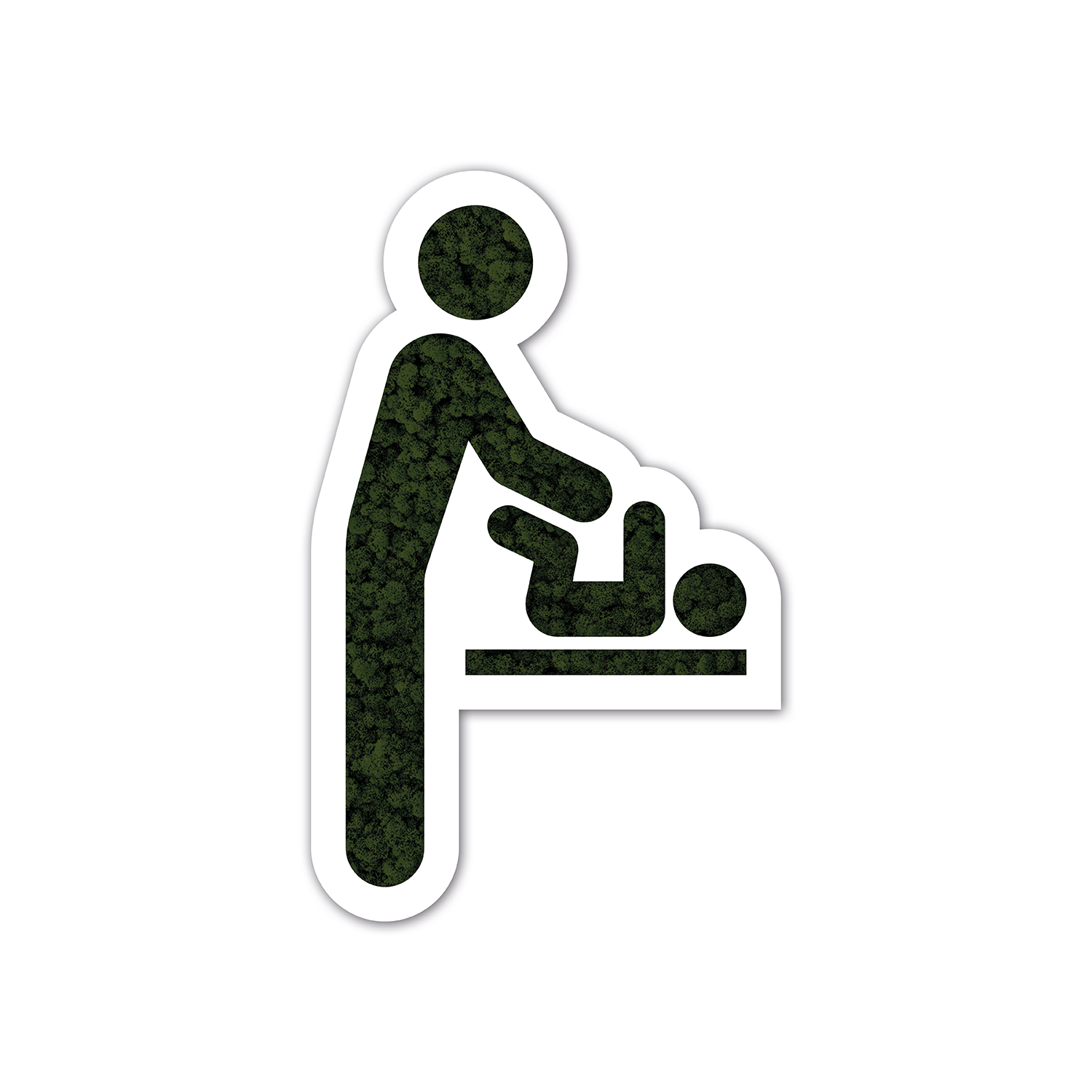 Moos WC-Schild Vater am Wickeltisch