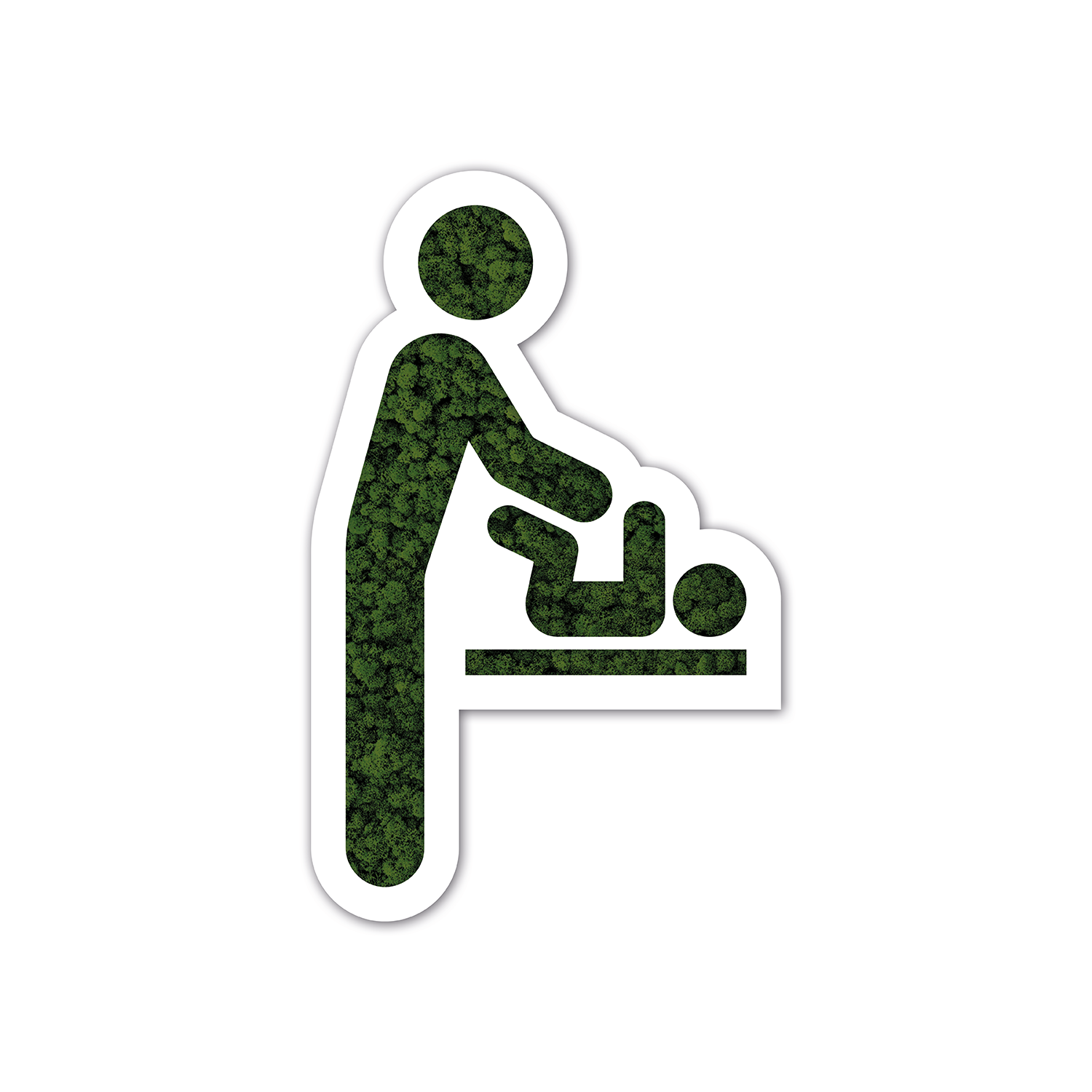 Moos WC-Schild Vater am Wickeltisch
