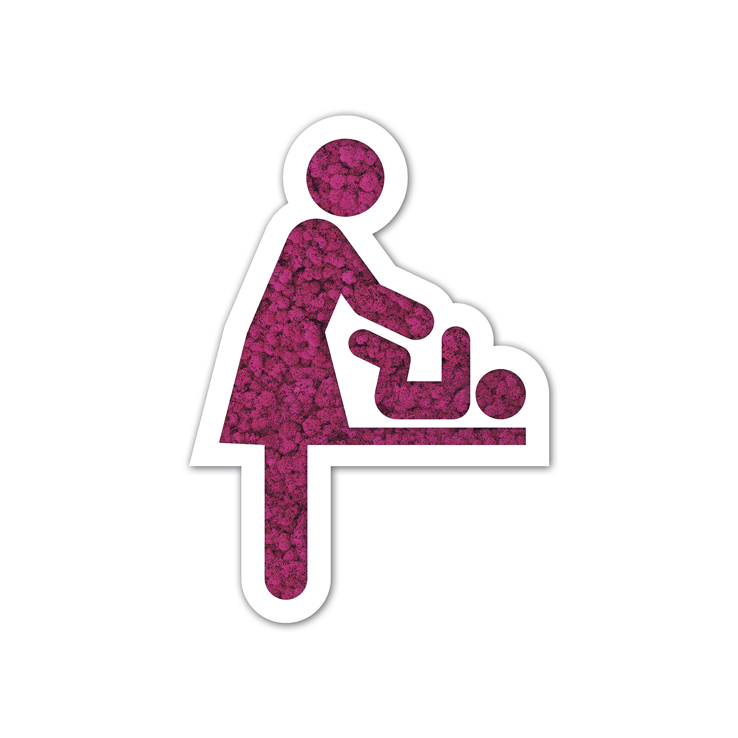 Moos WC-Schild Mutter am Wickeltisch