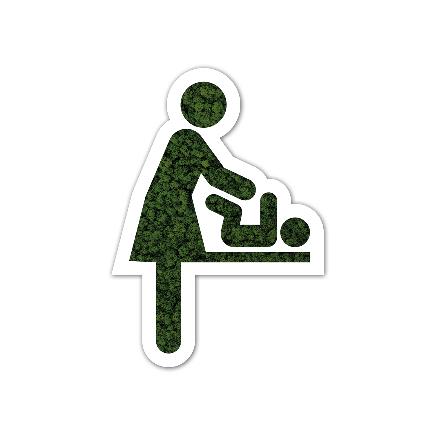 Moos WC-Schild Mutter am Wickeltisch