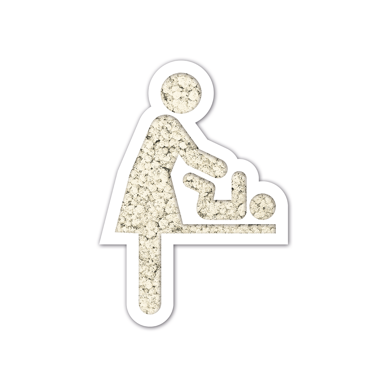 Moos WC-Schild Mutter am Wickeltisch