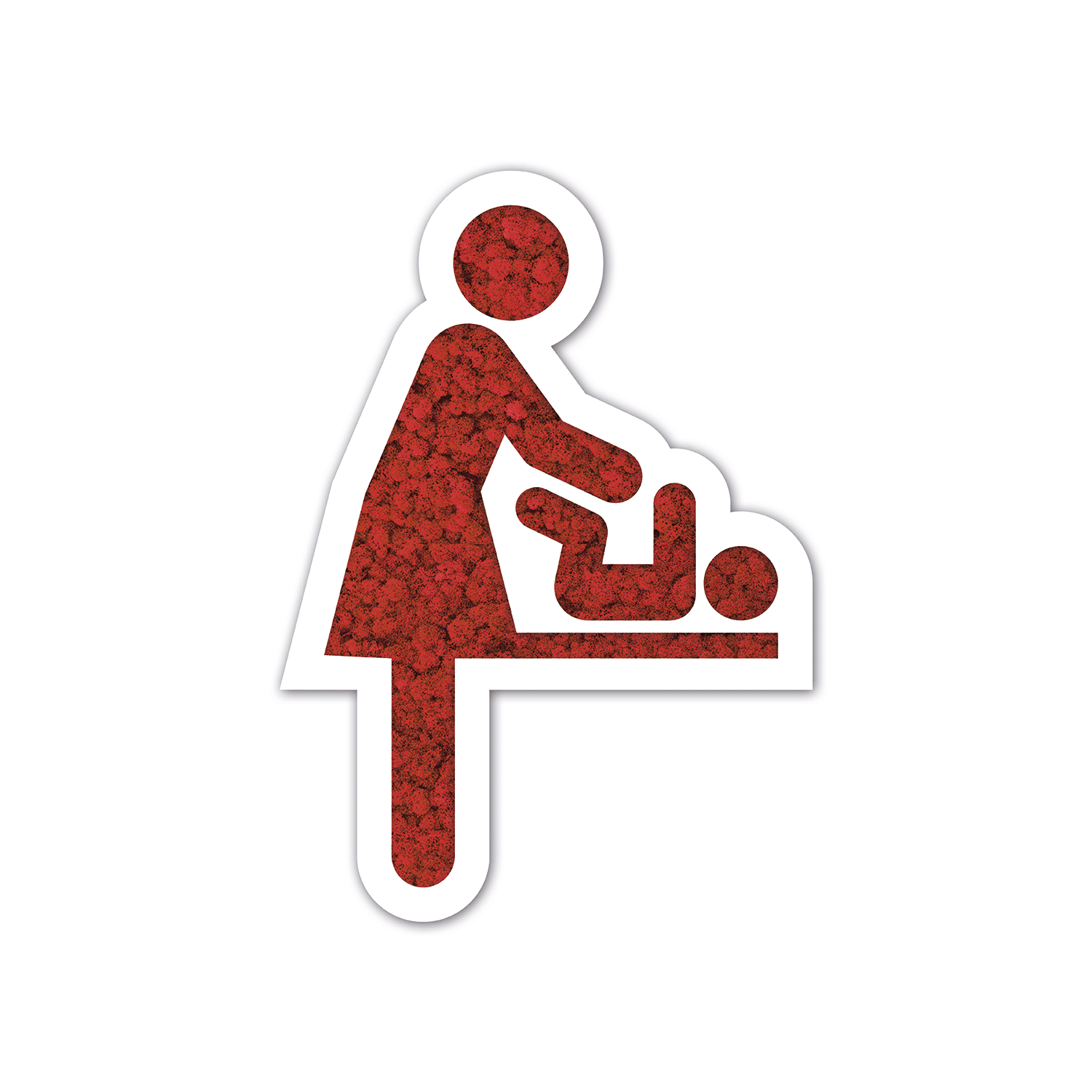 Moos WC-Schild Mutter am Wickeltisch