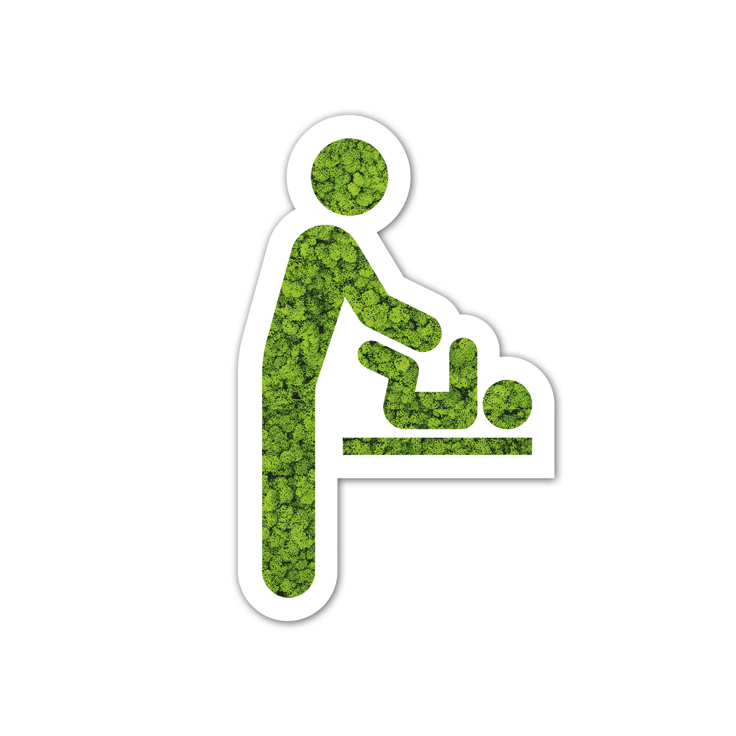 Moos WC-Schild Vater am Wickeltisch