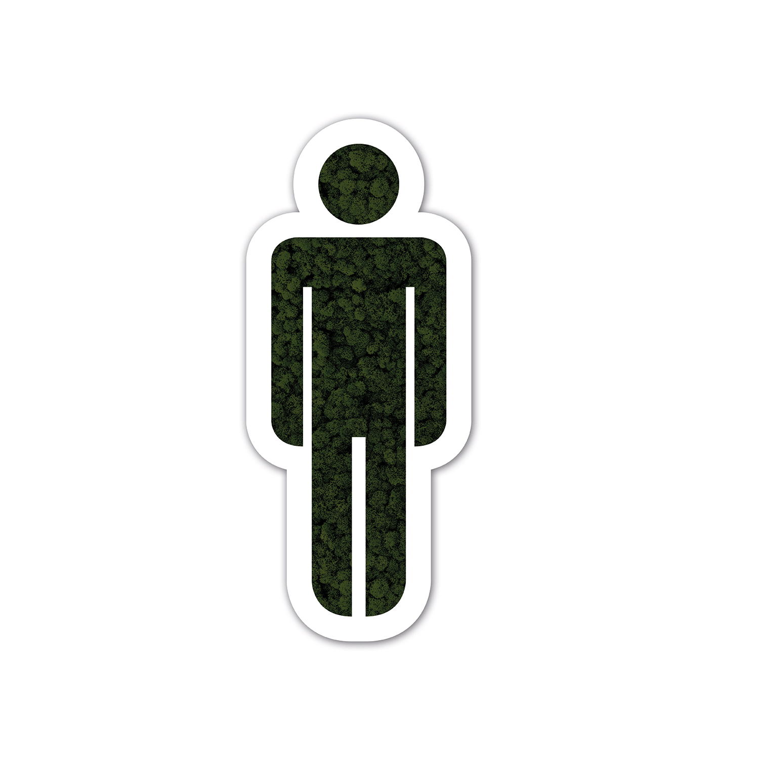 Moos WC-Schild Mann