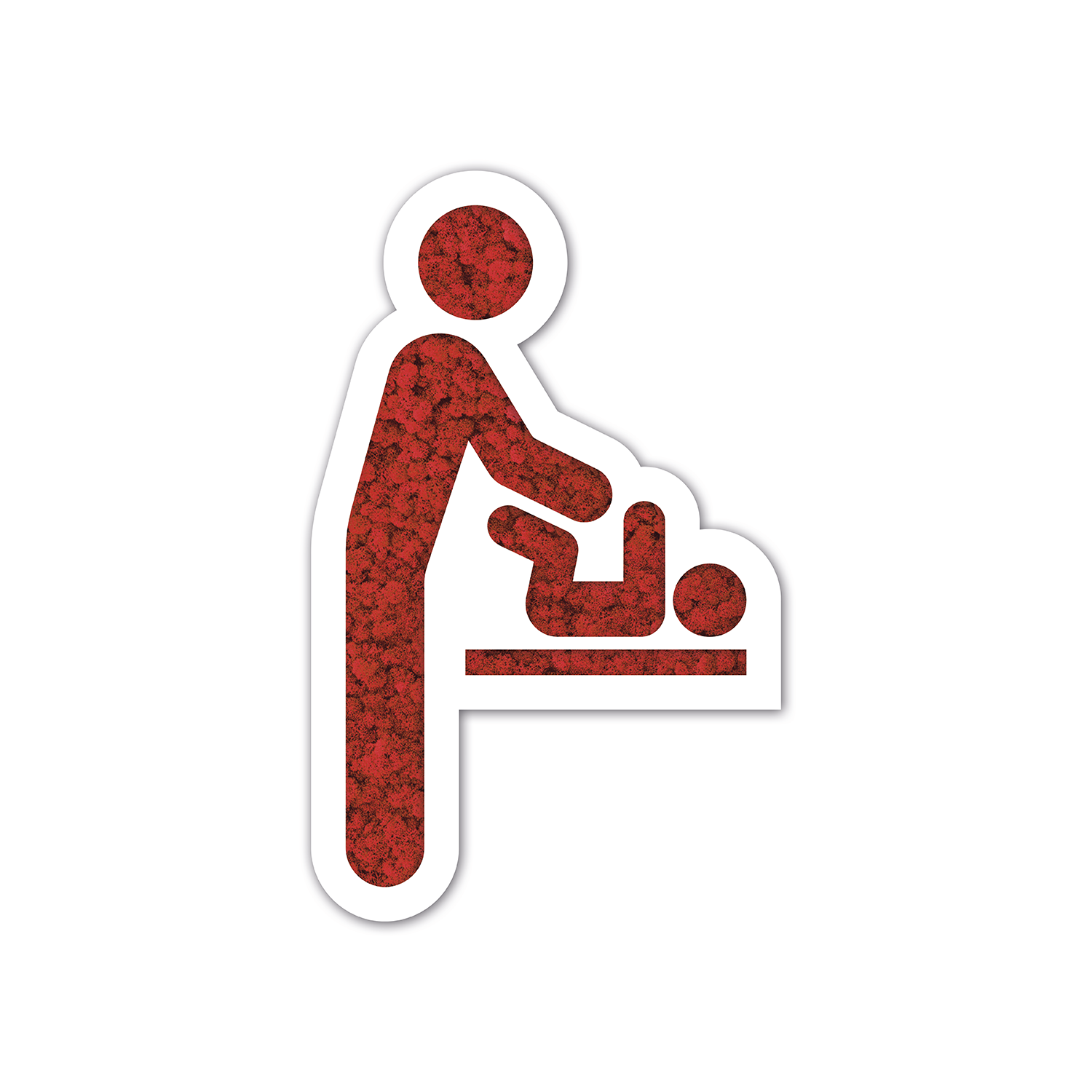 Moos WC-Schild Vater am Wickeltisch