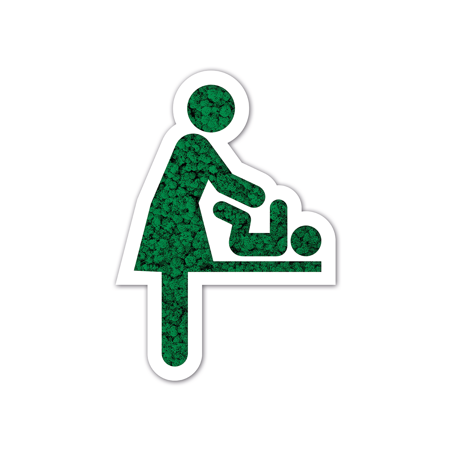 Moos WC-Schild Mutter am Wickeltisch