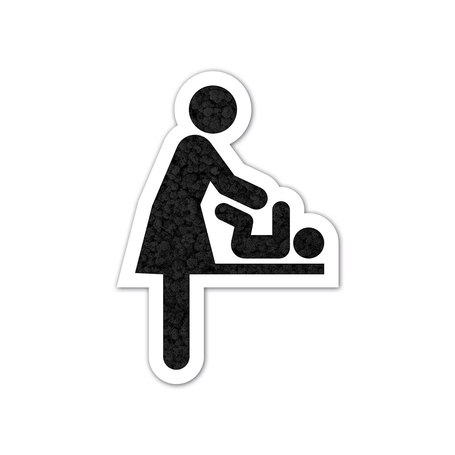 Moos WC-Schild Mutter am Wickeltisch