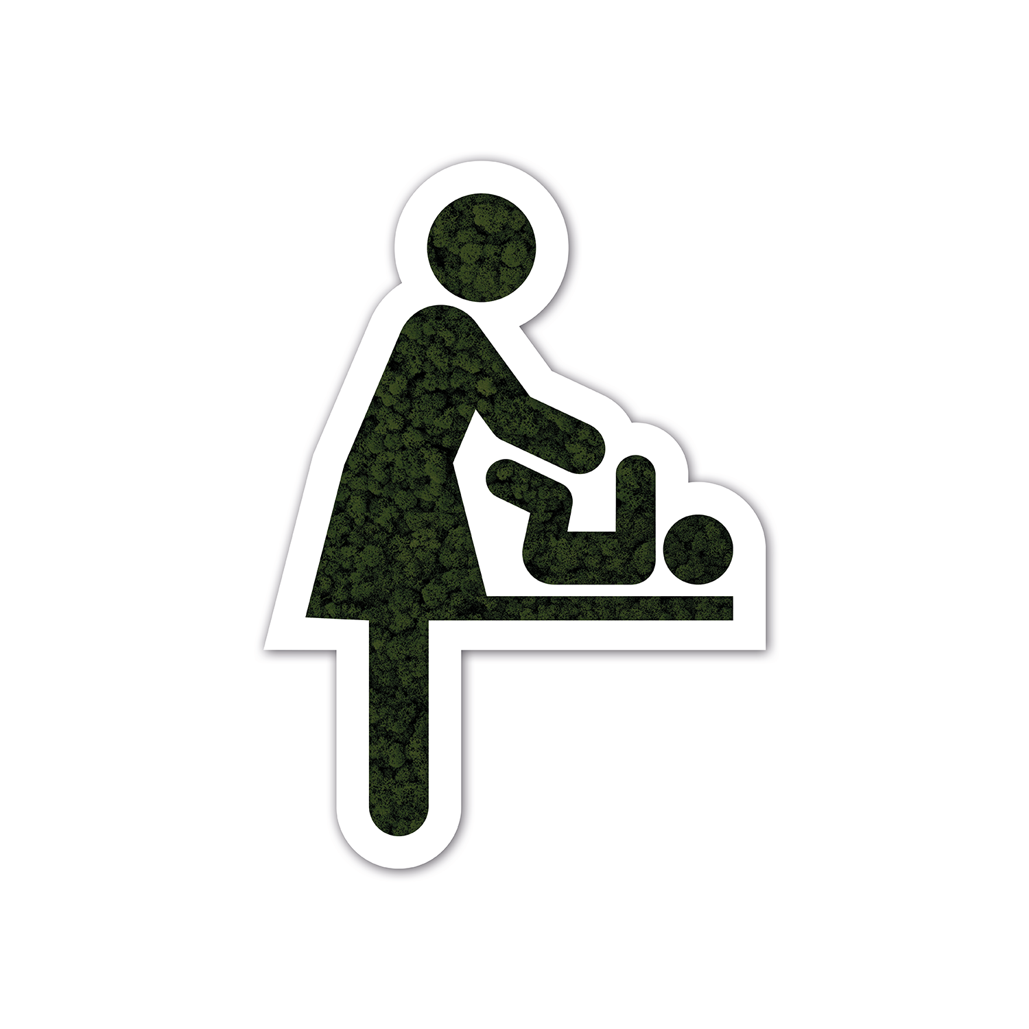 Moos WC-Schild Mutter am Wickeltisch