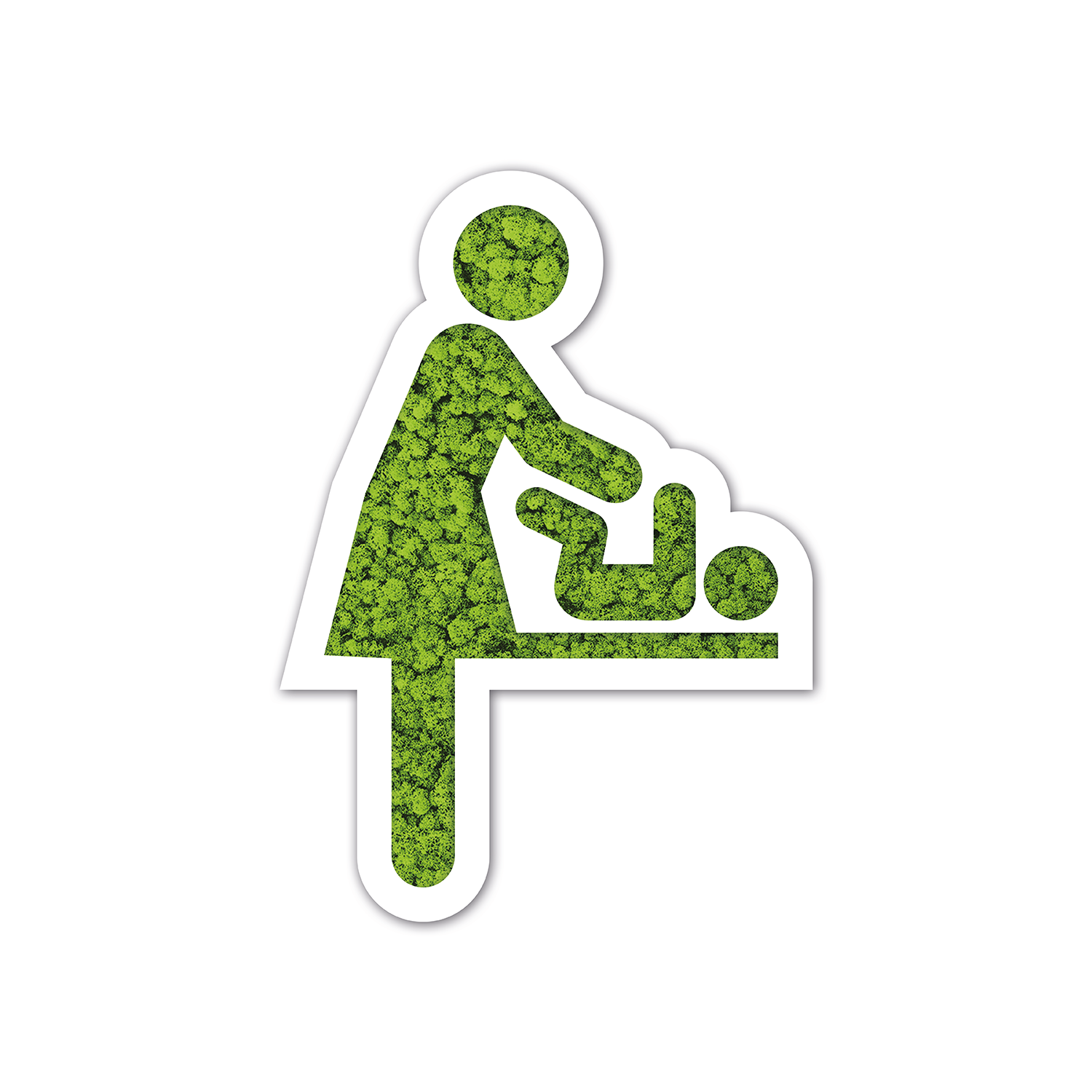Moos WC-Schild Mutter am Wickeltisch
