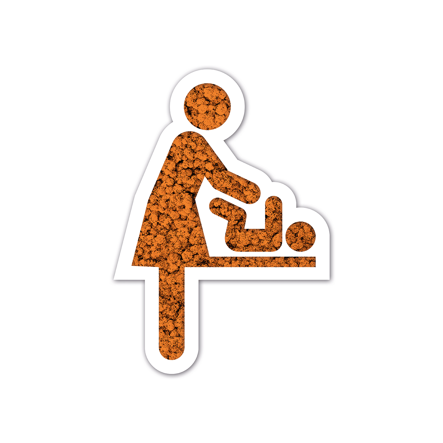 Moos WC-Schild Mutter am Wickeltisch
